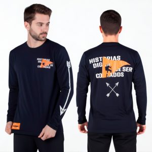 Camiseta Masculina Historias que deben ser contadas manga larga