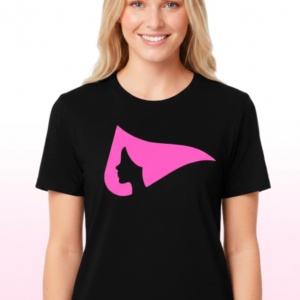 Camiseta femenina logo rosa