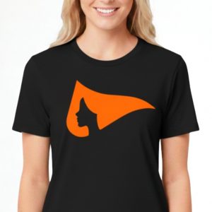 Camiseta femenina logo naranja