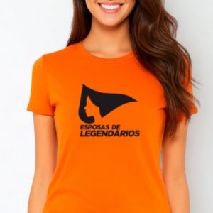 Camiseta femenina Esposas de Legendarios naranja